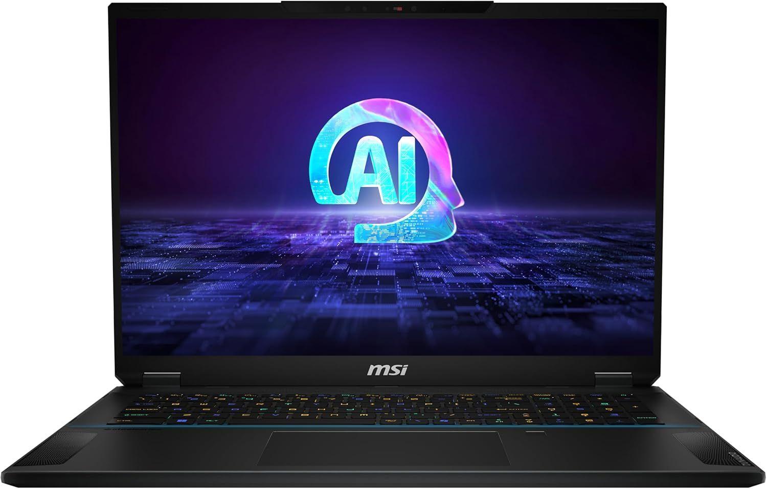MSI Stealth 18 AI Studio A1V Gaming Laptop 18" - Intel Core Ultra 9 185H 2.3GHz - 1TB - Midnight Black - 32GB RAM - 18 Inch - Excellent