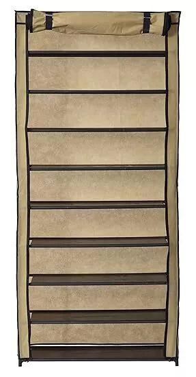 Muscle Rack  Shoe Organizer with Cover (30-Pair) - Brown - Brand New