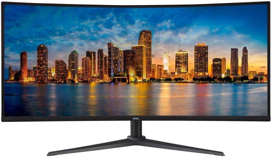 Onn . 100133225 Curved Dual Gaming Monitor 49" - Black - Excellent