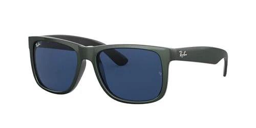 Ray-Ban  Justin RB4165 Sunglasses - Green Metallic Black/Dark Blue - Excellent
