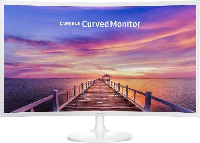 Samsung  CF391 Curved LED Monitor - White - Excellent