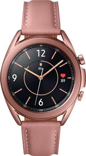 Samsung Galaxy Watch3 (Bluetooth + LTE) - 4GB - 41mm - Mystic Bronze Stainless Steel Case with Pink Leather Leather Strap