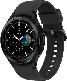 Samsung Galaxy Watch4 (Bluetooth + LTE) - 16GB - 46mm - Black Classic (Stainless Steel) Case with Black Fluoroelastomer Sport Band