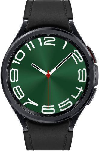 Samsung  Galaxy Watch6 - 16GB - Black-Classic (Stainless Steel)-Hybrid Eco-Leather Band-Black - Bluetooth - 43mm - Black - Classic (Stainless Steel) - Black - Hybrid Eco-Leather Band - Hybrid Eco-Leather - Acceptable