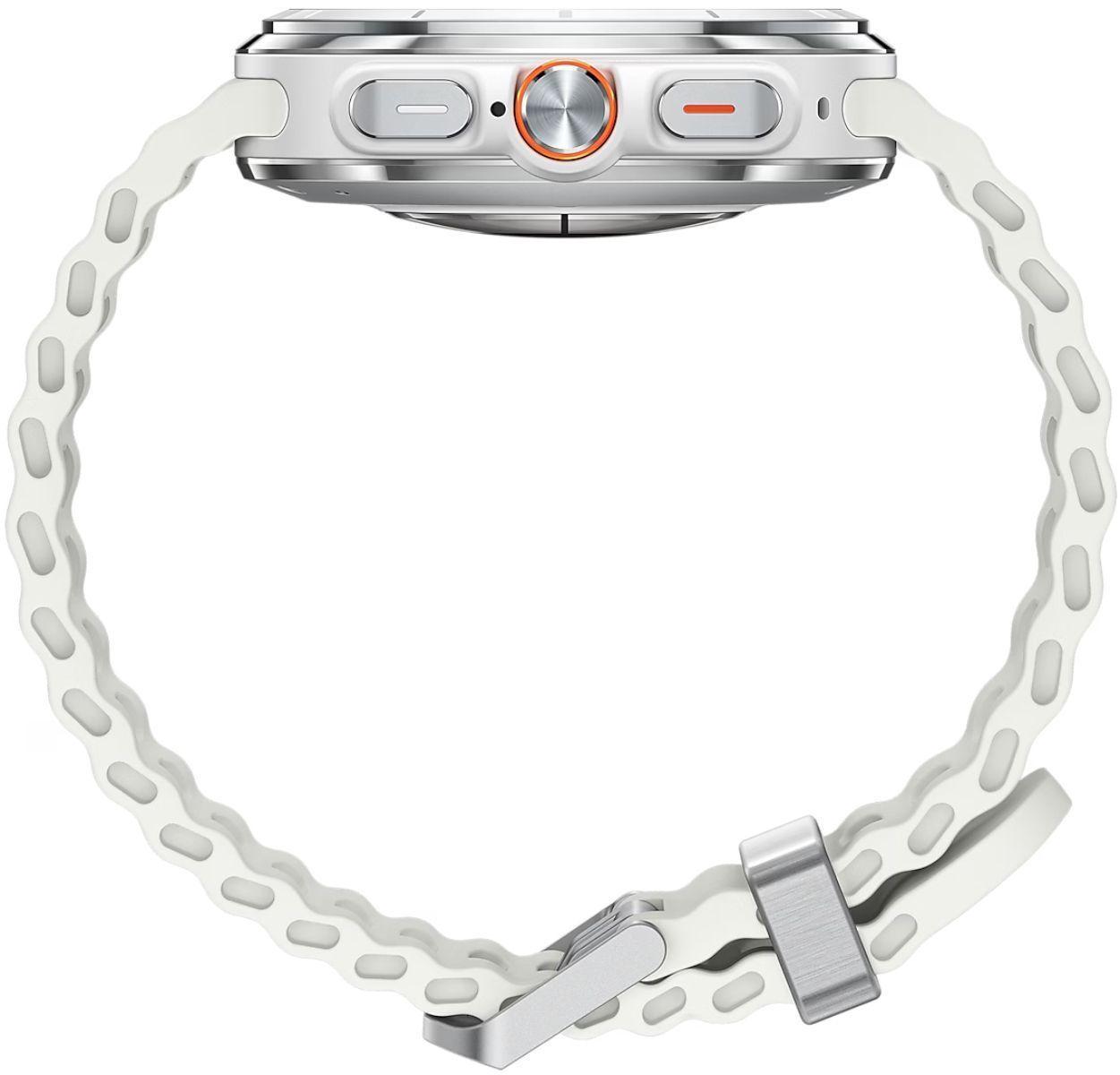 Galaxy Watch Ultra - 32GB - 47mm - Titanium White Titanium Case with White Silicone Marine Band