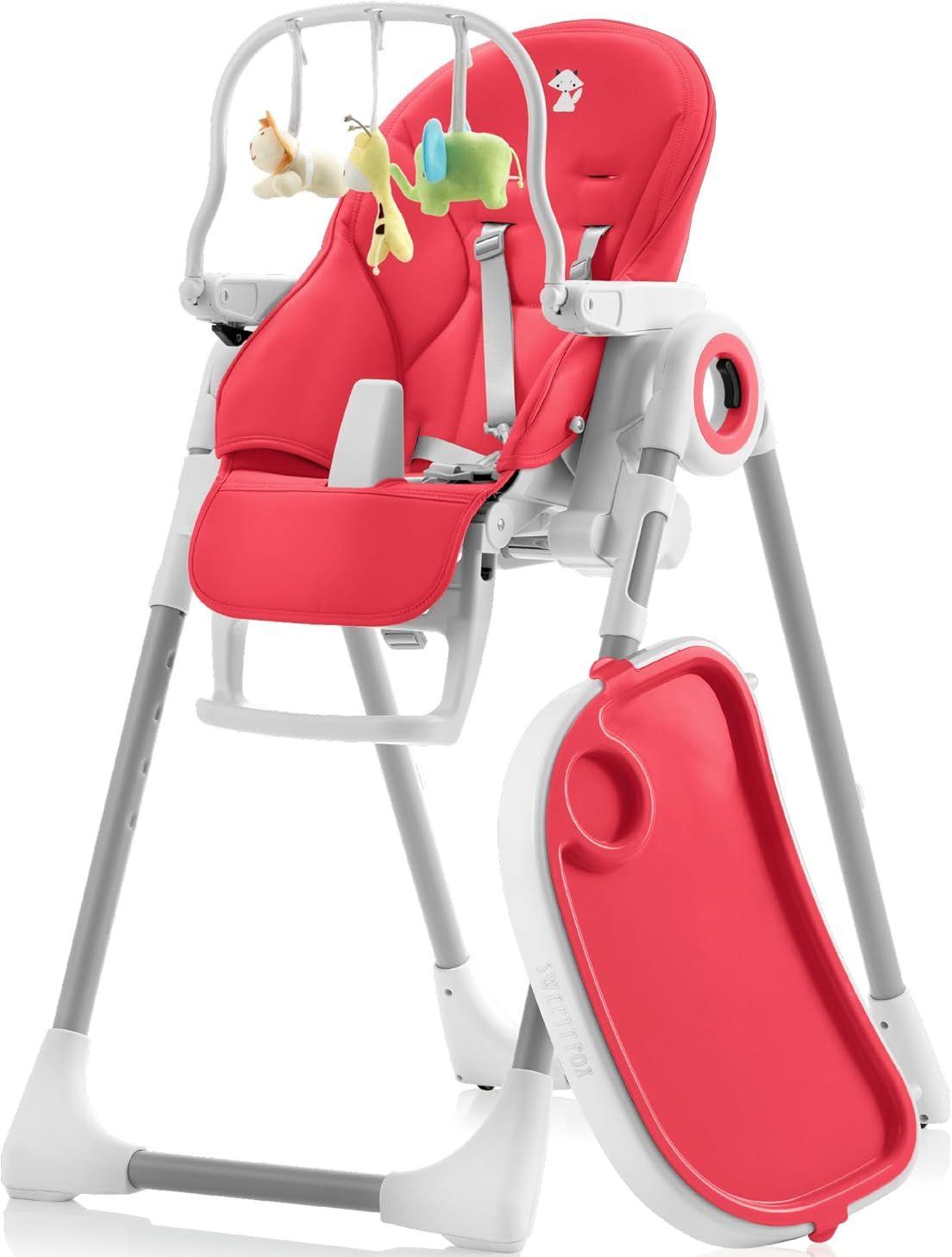 Sweety Fox  Evolutionary Baby High Chair - Raspberry Red - Premium