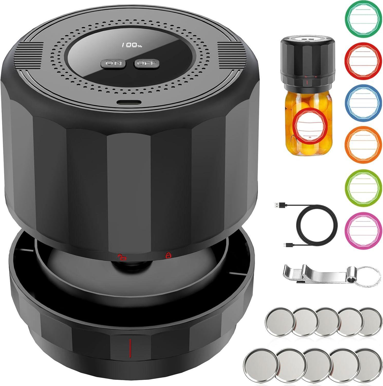 Unerver  M11 Electric Mason Jar Vacuum Sealer - Black - Excellent