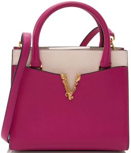 Versace Calfskin Virtus Small Satchel - Calfskin - Pink
