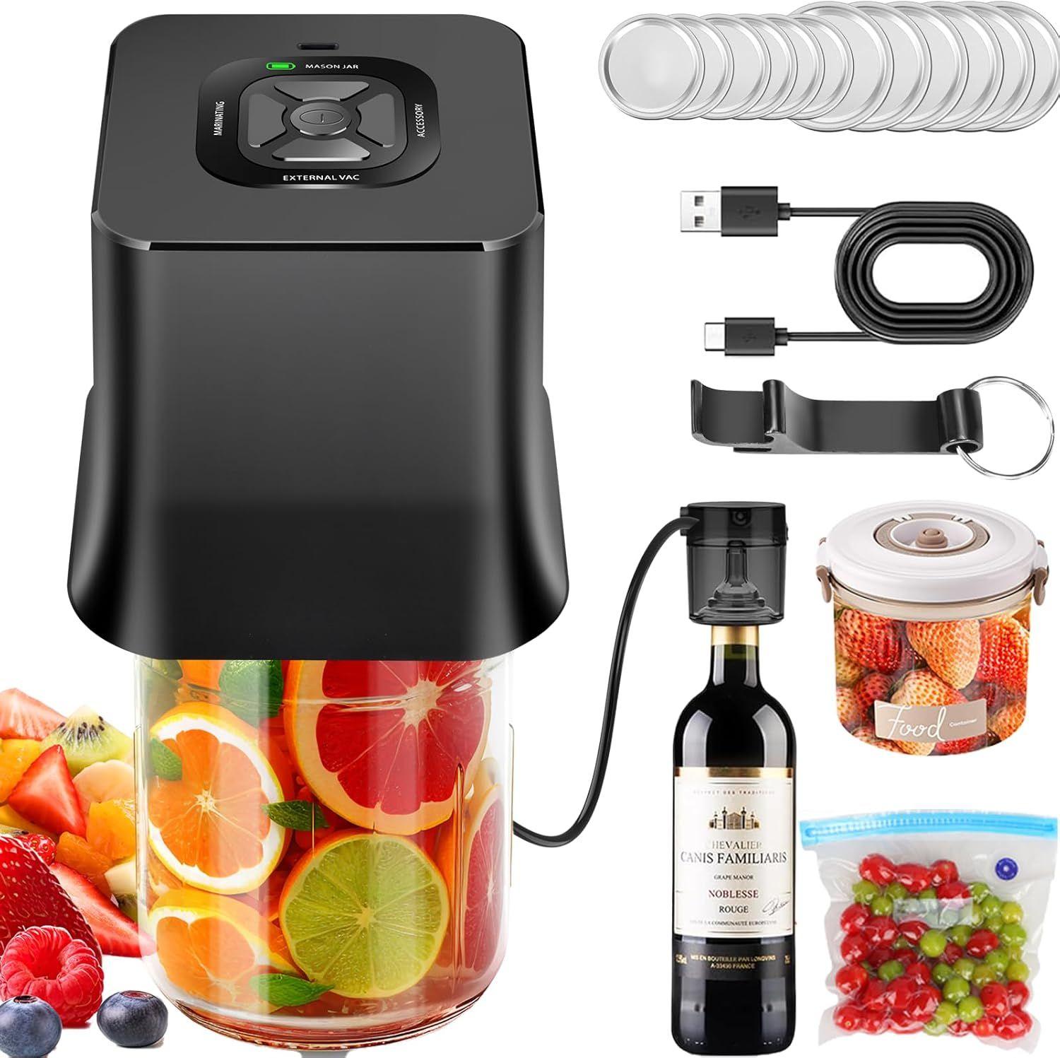 Vicouyi  SV001 4-in-1 Electric Mason Jar Vacuum Sealer - Black - Excellent