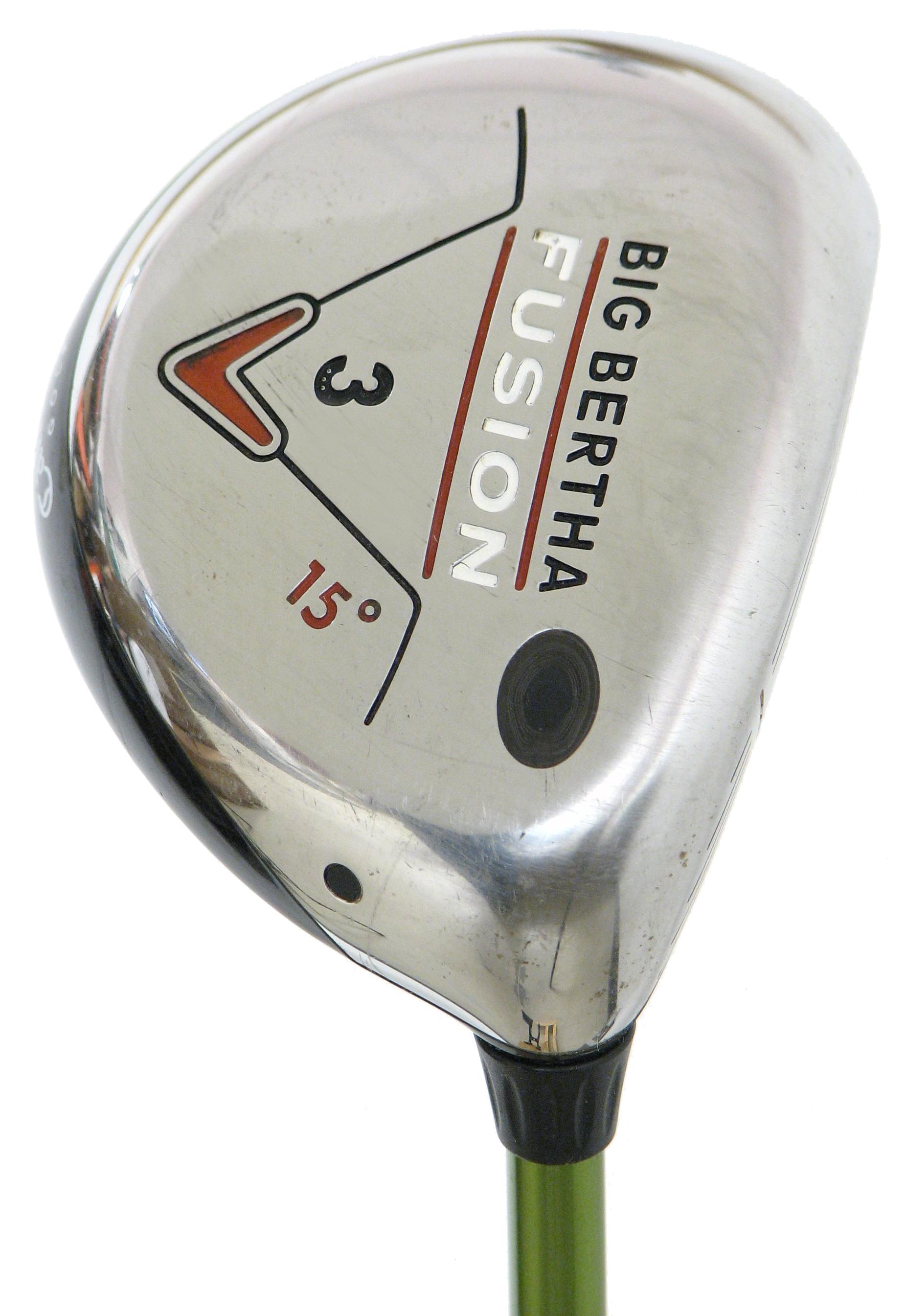 Callaway Big Bertha Fusion Fairway Wood - Aldila NVS 55 Shaft - 5 Wood - Left Handed - Regular Flex - Standard Length - 19 Loft - Standard Lie Angle - Men - Good