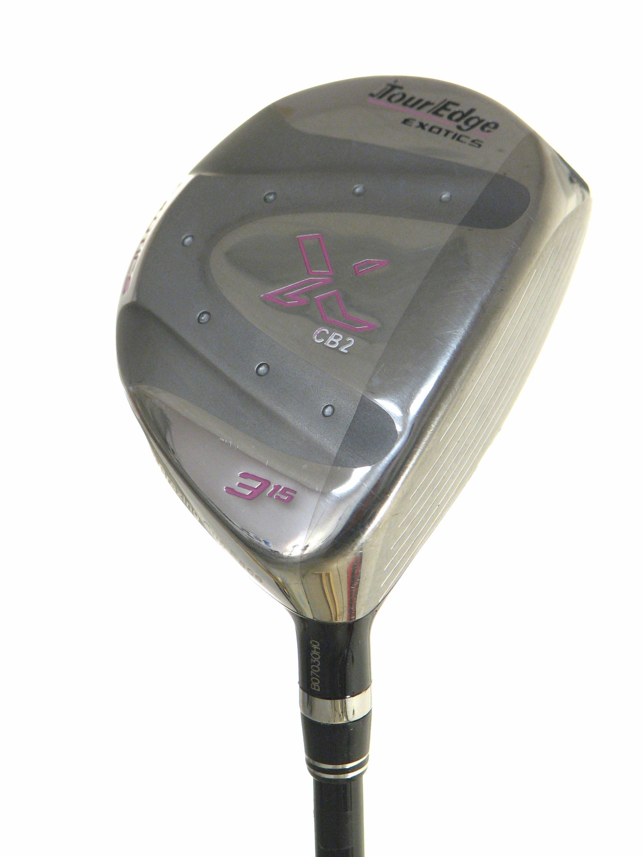 Tour Edge Exotics CB2 Fairway Wood Women - Graphite Design YS 50 Shaft - 3 Wood - Right Handed - Ladies Flex - Standard Length - 15 Loft - Standard Lie Angle - Woman - Good