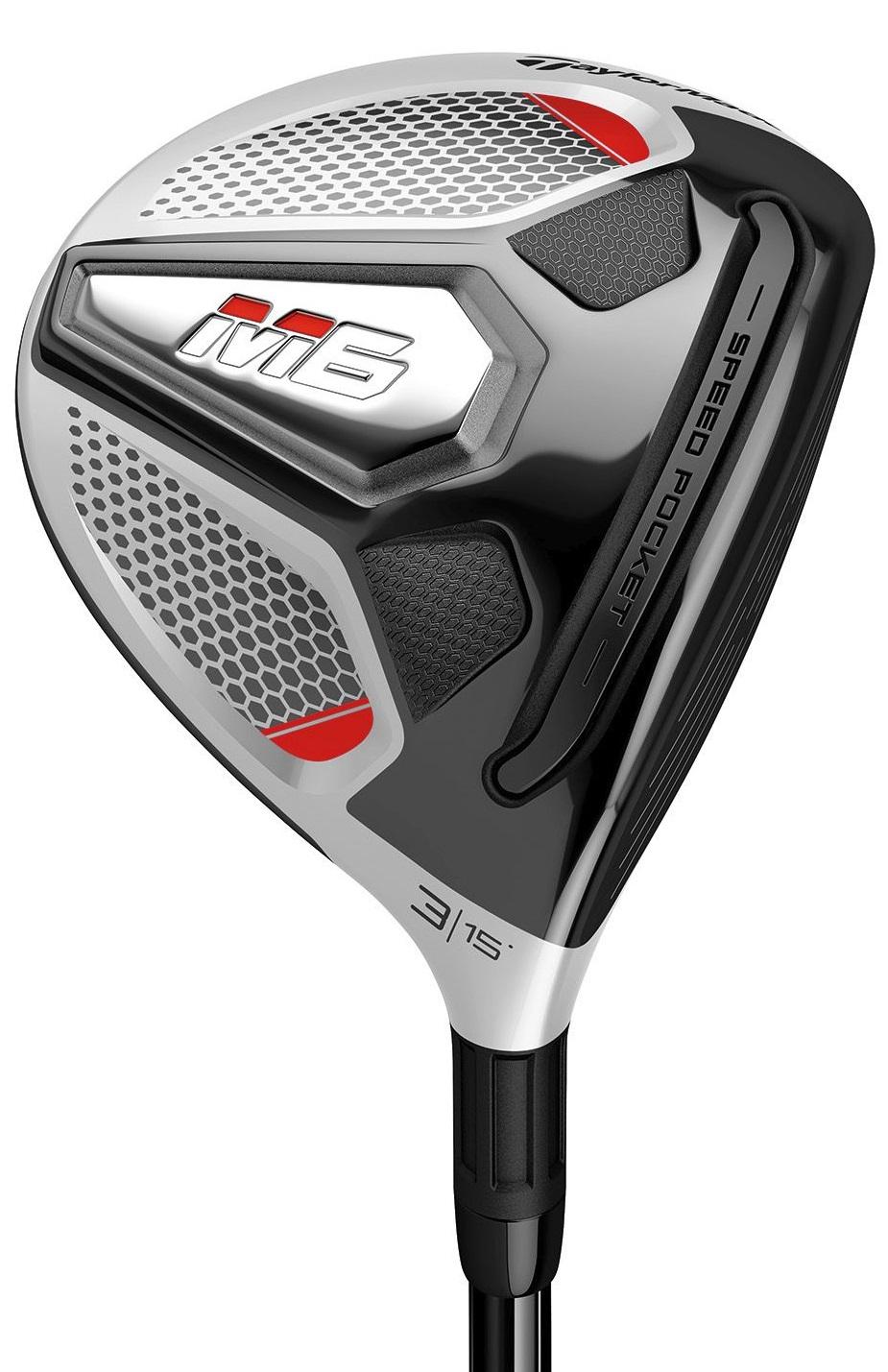 TaylorMade M6 Fairway Wood - Fujikura Atmos Orange 5 Shaft - 3 Wood - Left Handed - Regular Flex - Standard Length - 15 Loft - Standard Lie Angle - Men - Acceptable