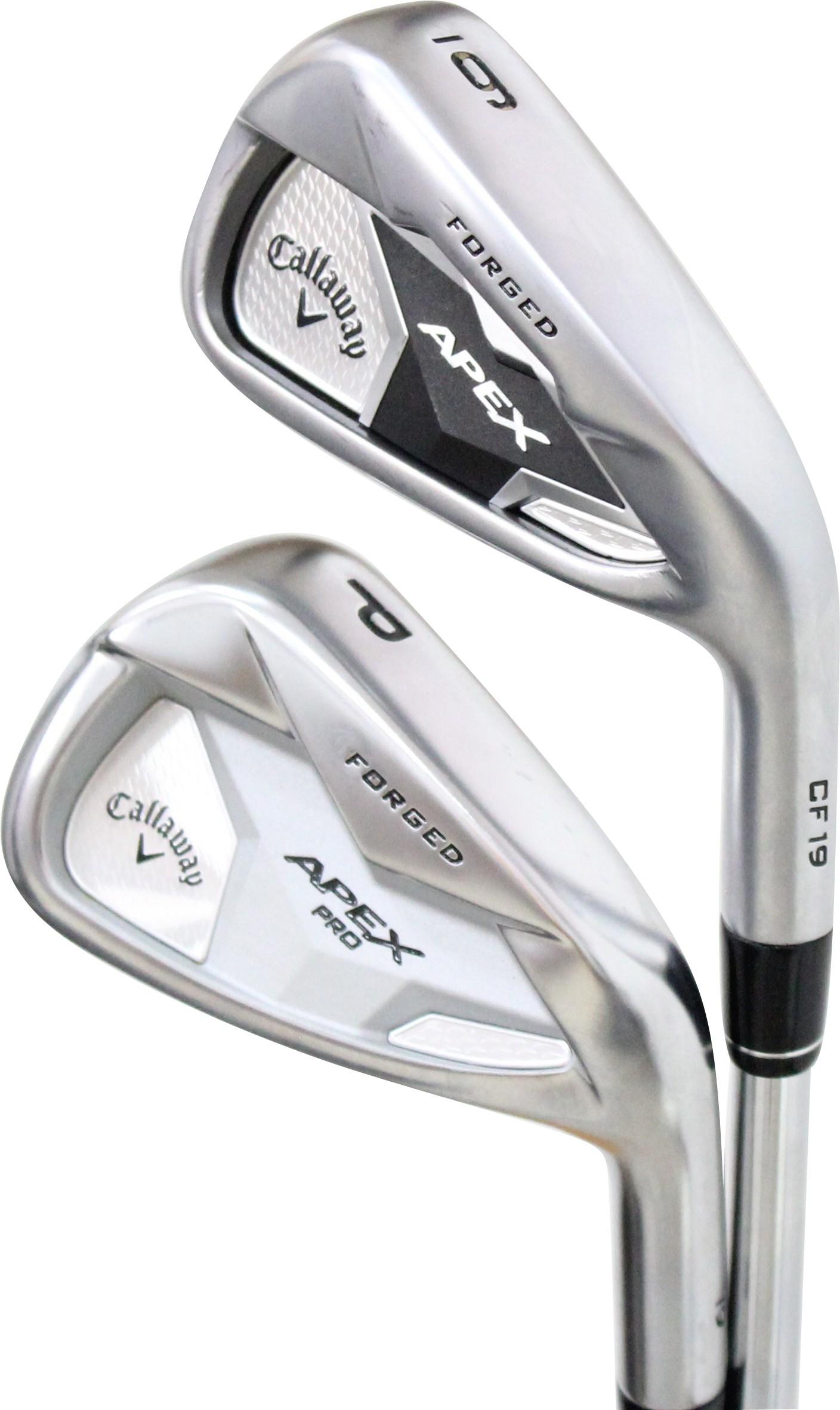 Callaway Apex 19/Apex Pro 19 Iron Set - FST KBS $ Shaft - 5 - Right Handed - Stiff Flex - 2* flat Length - 2* flat Lie Angle - Men - Acceptable