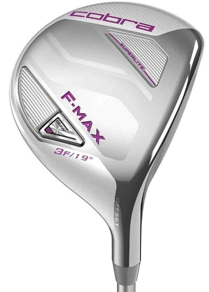 Cobra F-Max SuperLite Offset White Purple Fairway Wood Women - Cobra Superlite 50 Shaft - 5 Wood - Right Handed - Ladies Flex - Standard Length - 23 Loft - Standard Lie Angle - Woman - Good