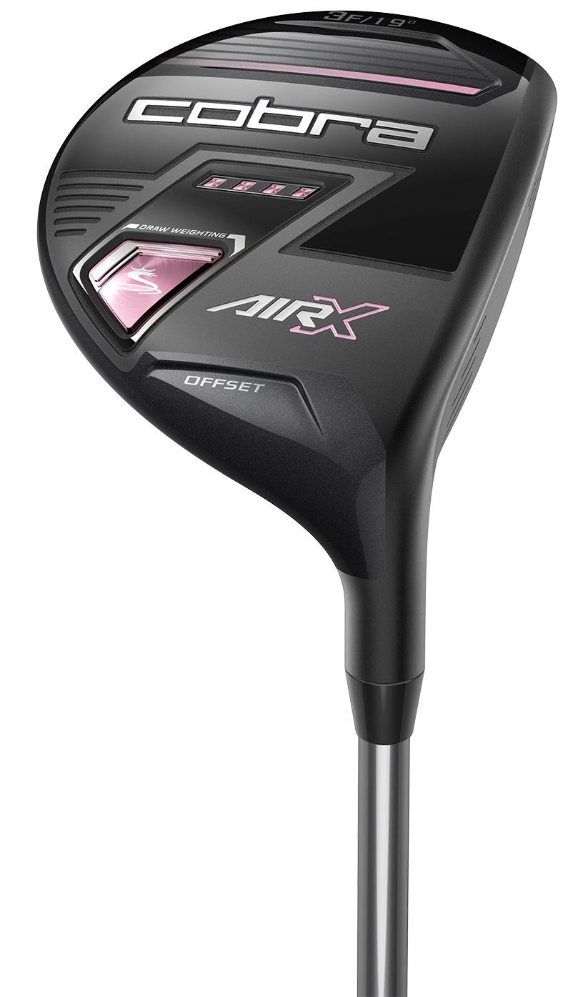 Cobra AIR-X Black/Pink Fairway Wood Women - Cobra Ultralite 45 Shaft - 5 Wood - Right Handed - Ladies Flex - Standard Length - 23 Loft - Standard Lie Angle - Woman - Premium