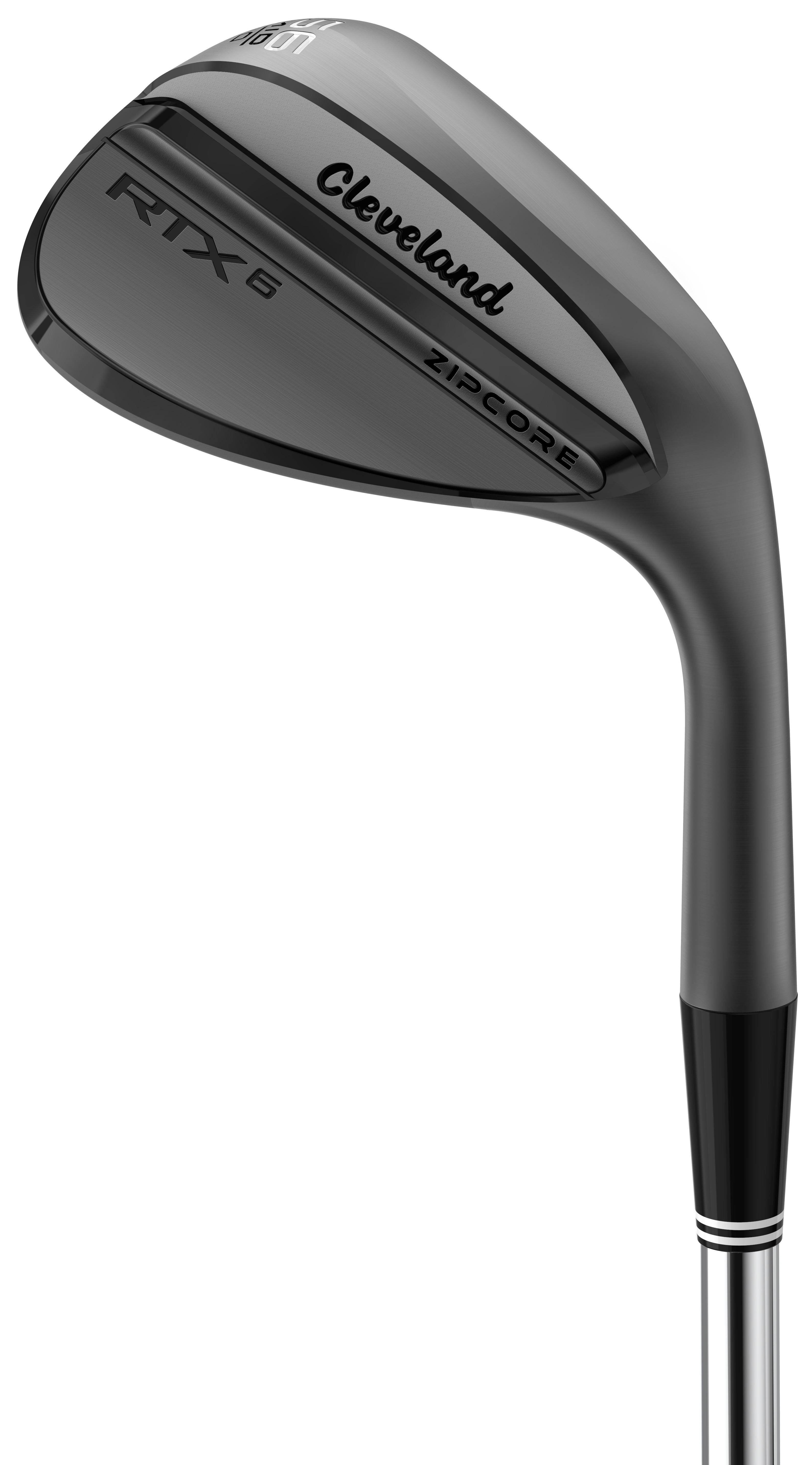 Cleveland RTX 6 ZipCore Black Satin Full Grind Wedge - True Temper Dynamic Gold Tour Issue Spinner Shaft - Sand Wedge - Right Handed - Wedgeflex Flex - Standard Length - 56 Loft - Standard Lie Angle - Men - Excellent