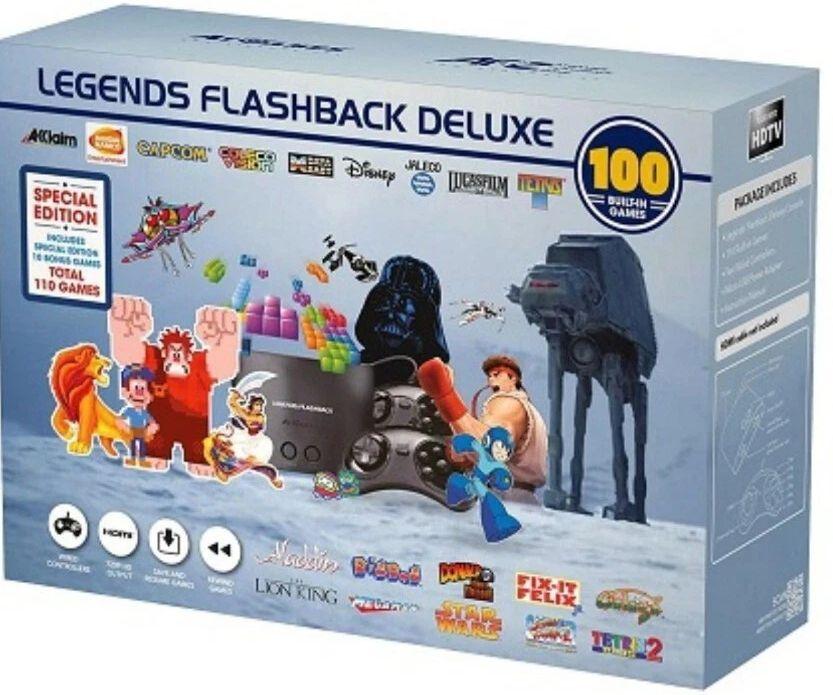 AtGames Legends Flashback Deluxe Special Edition Console with 110 Games - Black - Excellent