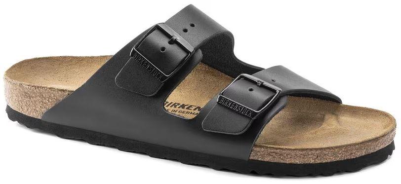 Birkenstock  Arizona Natural Leather Narrow Fit Unisex Sandals - Black - 7 - Excellent