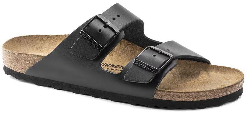 Birkenstock  Arizona Natural Leather Regular Fit Unisex Sandals - Black - 5 - Excellent