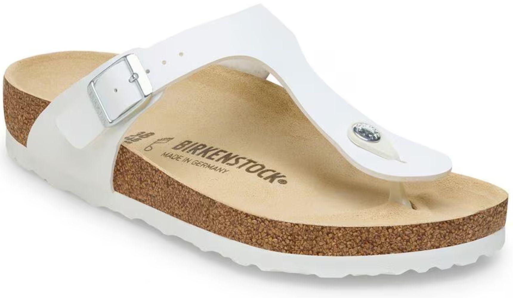 Birkenstock  Gizeh Birko-Flor Regular Fit Unisex Sandals - White - 10½ - Excellent