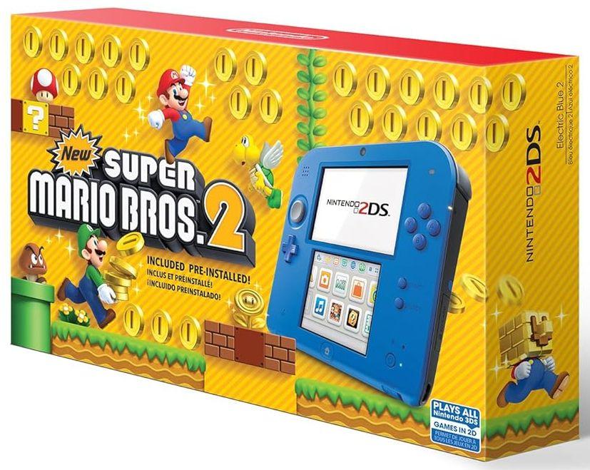 Nintendo 2DS with New Super Mario Bros. 2 (Game Pre-Installed) - Electric Blue 2 - Excellent