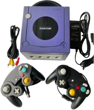 Nintendo GameCube Gaming Console with 2 Controllers Bundle - Indigo Blue - Excellent