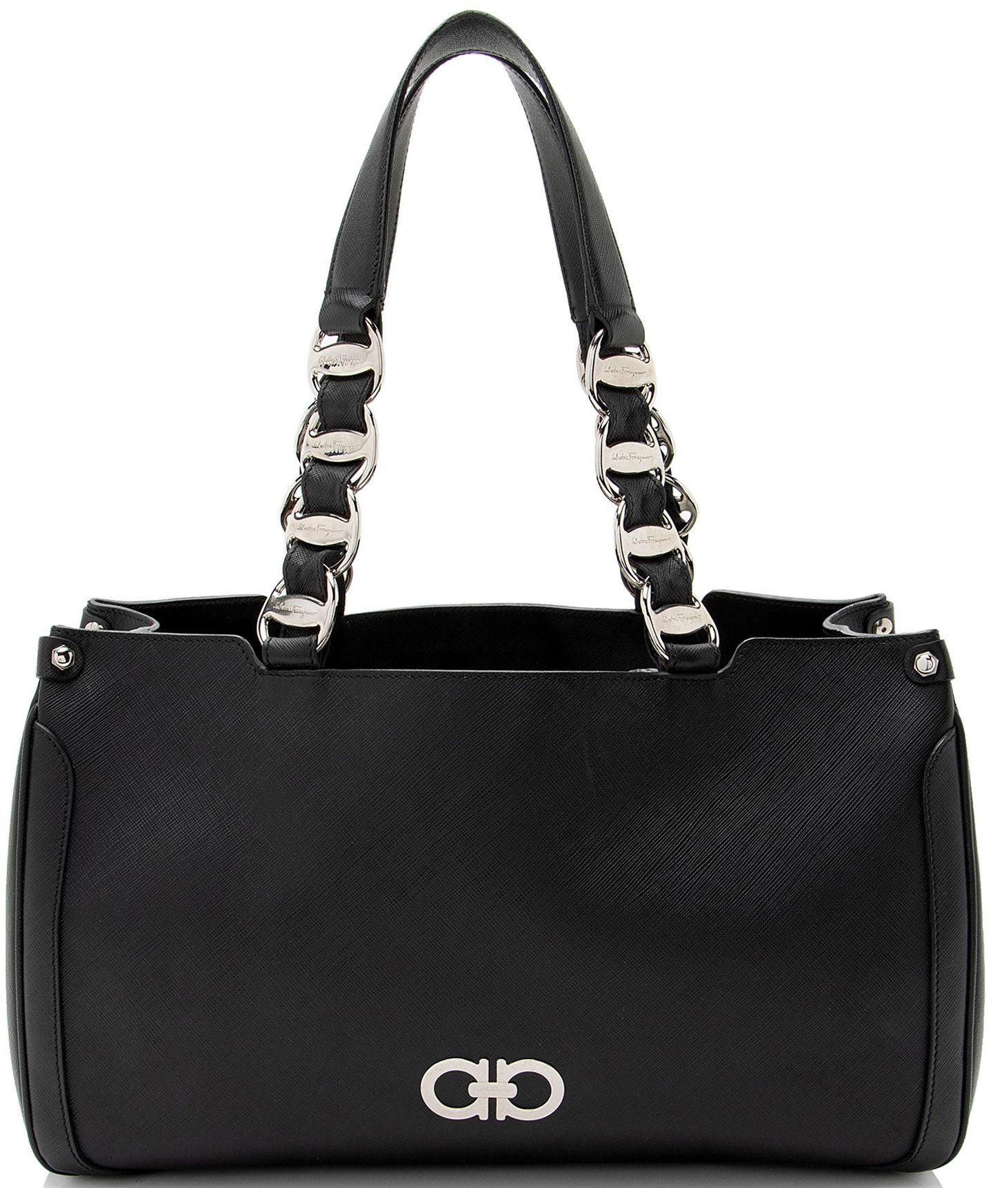 Salvatore Ferragamo Saffiano Leather Nicoletta Tote