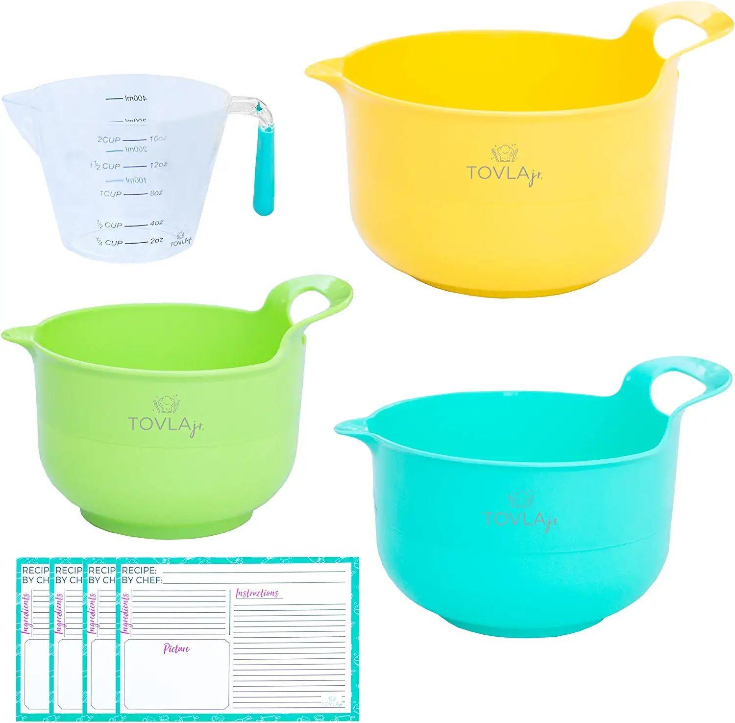 Tovla Jr. Cooking and Baking Mixing Bowl and Pitcher Set for Kids